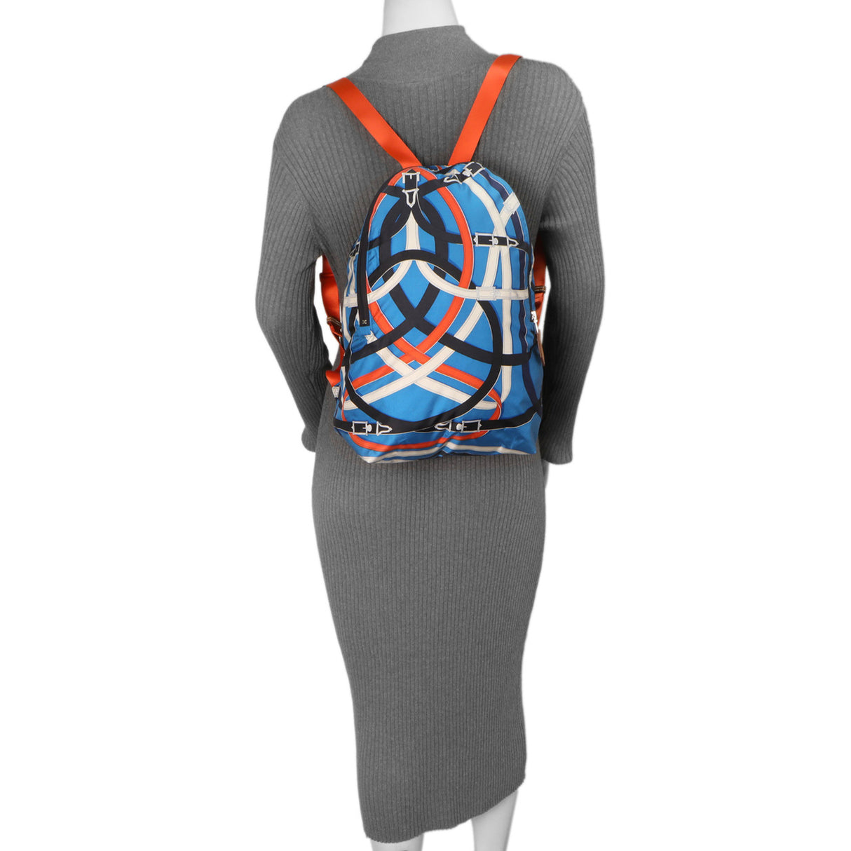 Hermes Bleu Zanzibar Cavalcadour Airsilk Backpack Handbags Hermes