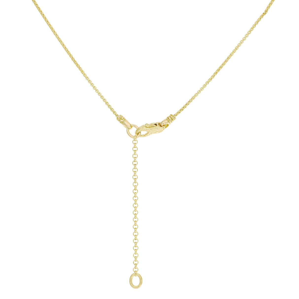 John Hardy 18K Yellow Gold & Diamond Bamboo Hoop Pendant Necklace Designer Jewellery John Hardy