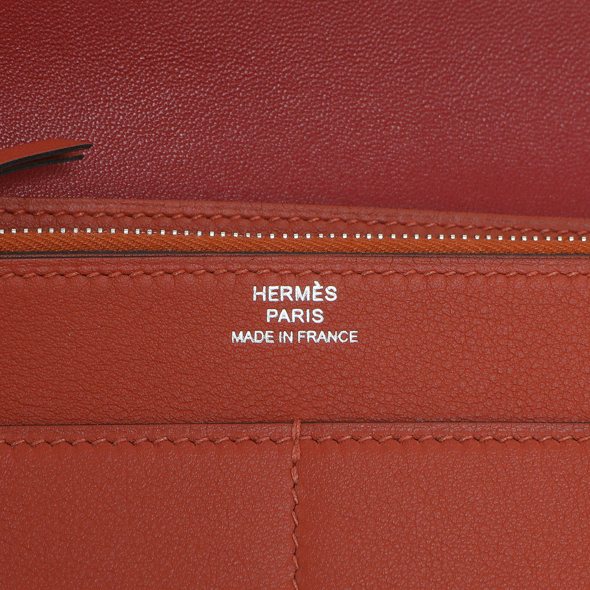 Hermes Vermillion Swift Leather Dogon Duo Wallet Accessories Hermes