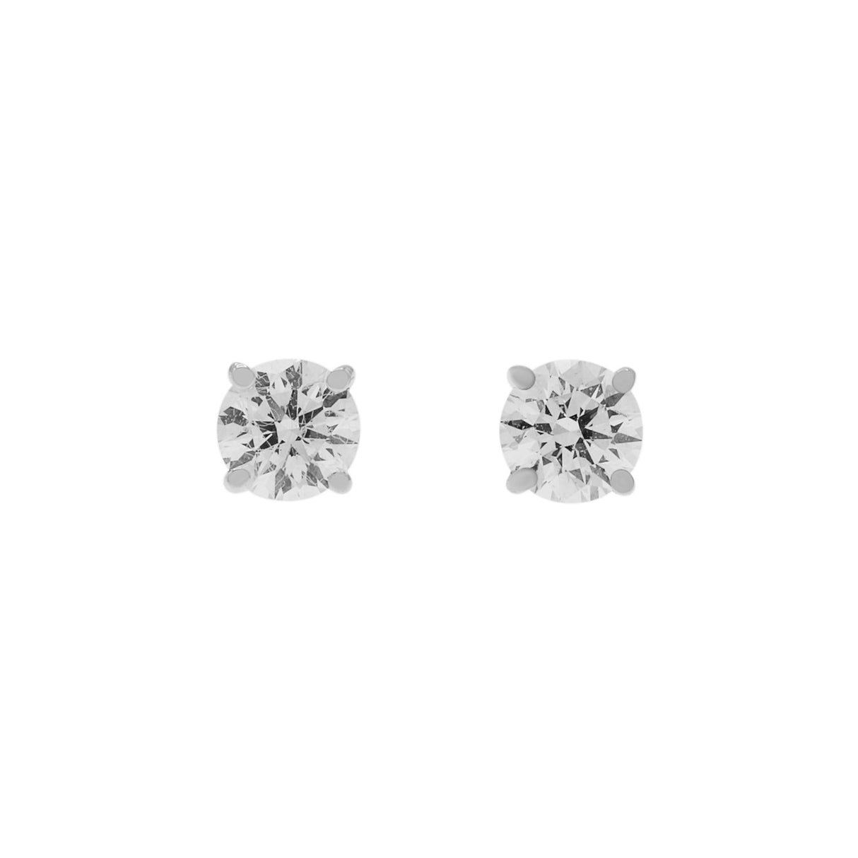 18K White Gold 0.62 Carat Diamond Stud Earrings Fine Jewellery Modaselle