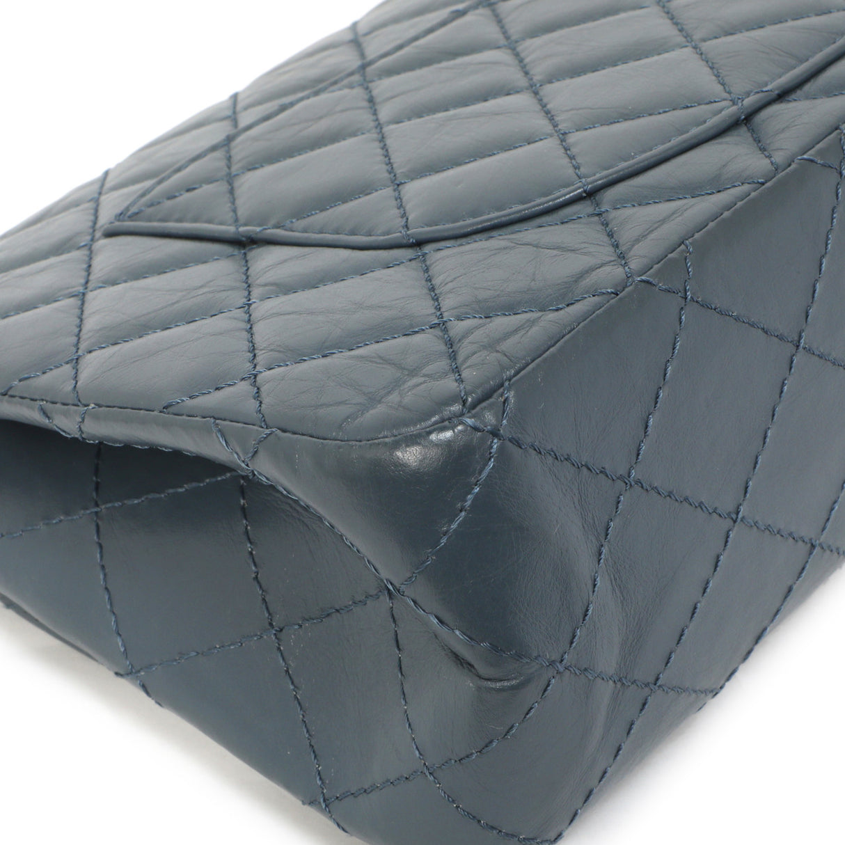 Chanel Blue Quilted Aged Calfskin 2.55 Reissue Double Flap 226 Handbags Chanel