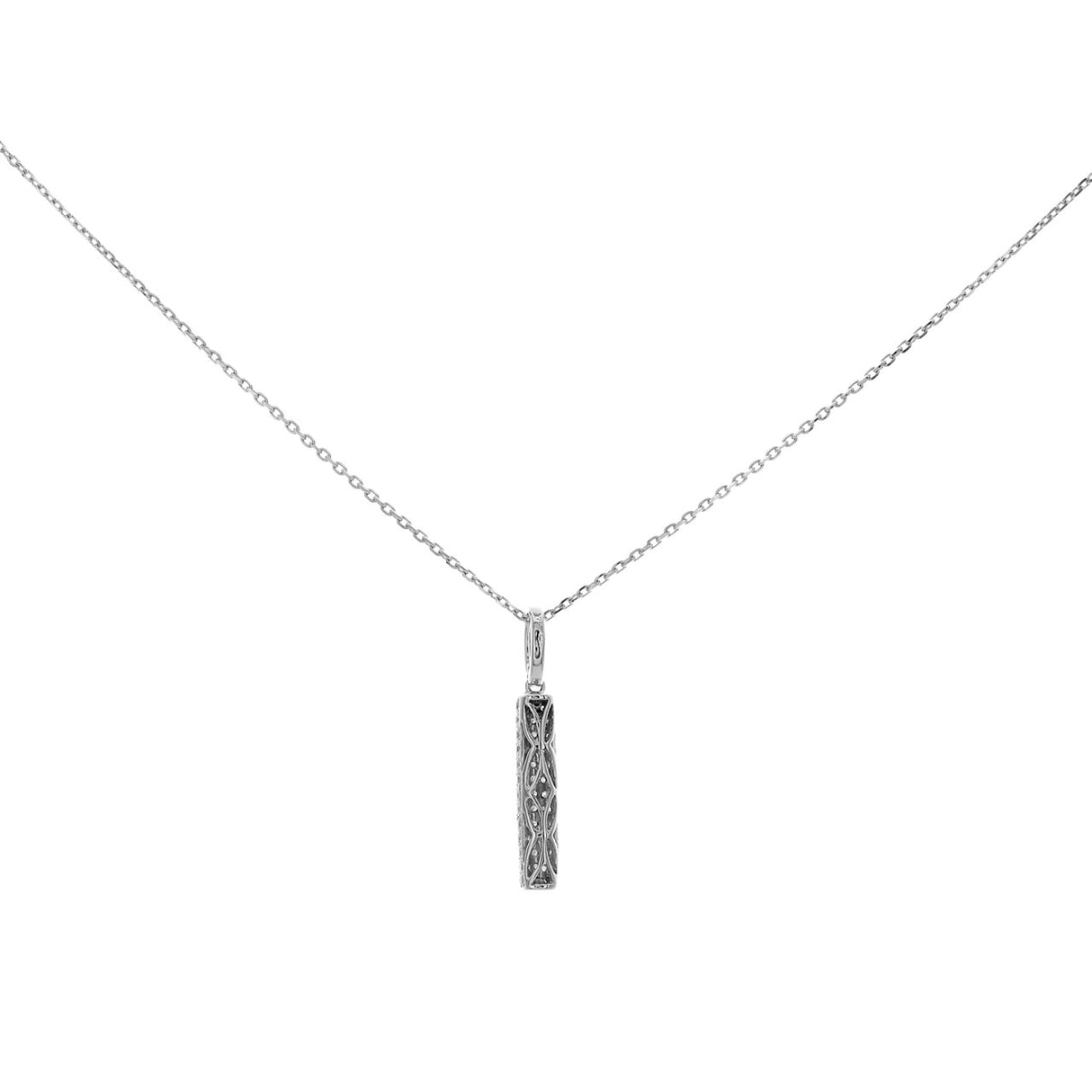 18K White Gold 0.72 Carat Diamond Drop Pendant Necklace Fine Jewellery Modaselle