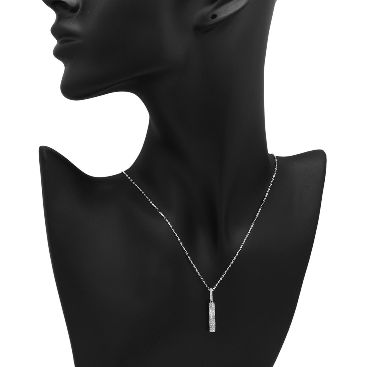 18K White Gold 0.72 Carat Diamond Drop Pendant Necklace Fine Jewellery Modaselle