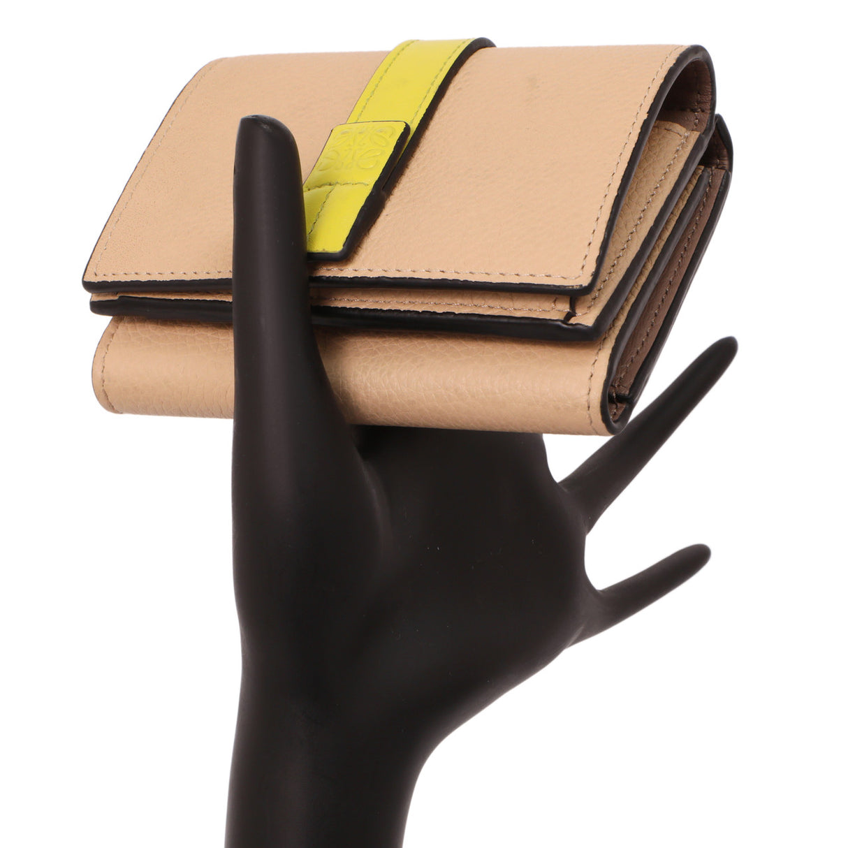 Loewe Nude-Citronelle Soft Grained Calfskin Trifold Wallet Accessories Loewe