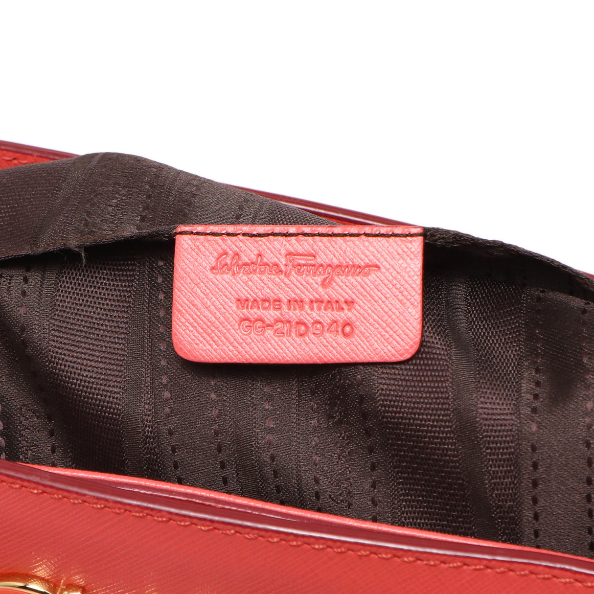 Salvatore Ferragamo Coral Saffiano Beky Tote Handbags Salvatore Ferragamo