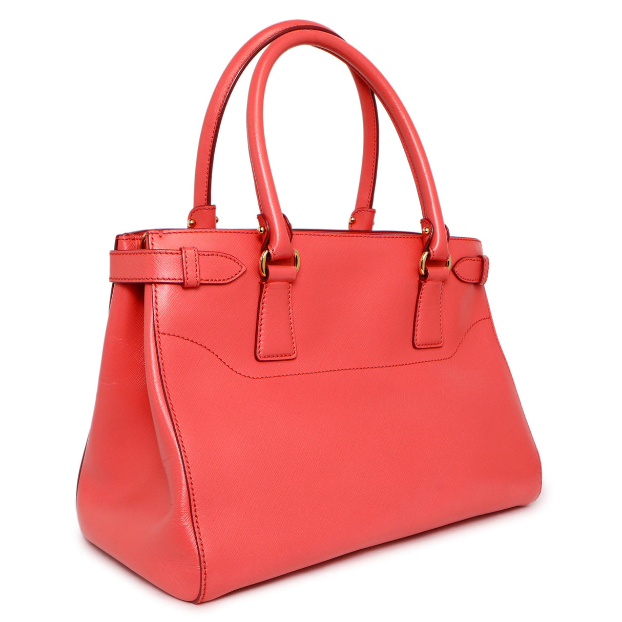 Salvatore Ferragamo Coral Saffiano Beky Tote Handbags Salvatore Ferragamo