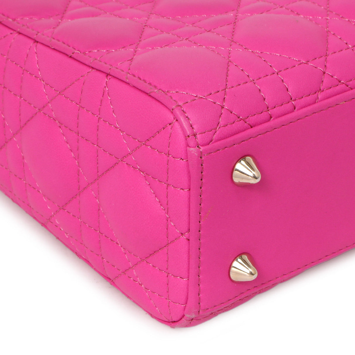 Christian Dior Magenta Lambskin Cannage Small My ABCDior Lady Dior Handbags Christian Dior