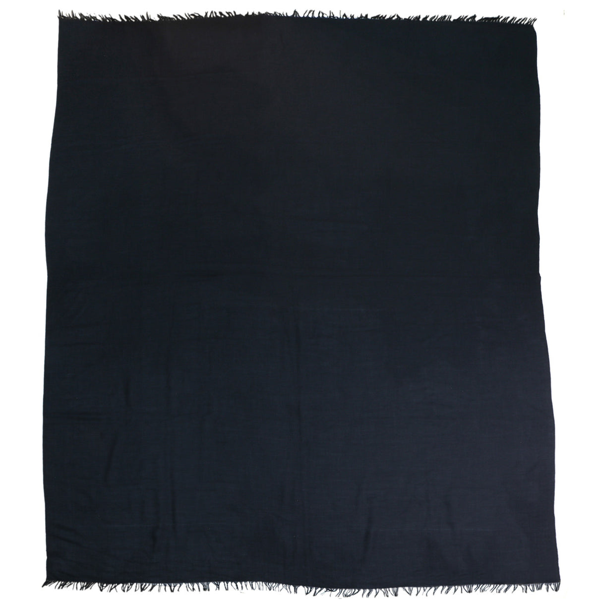 Hermes Navy Wool-Cashmere Shawl Accessories Hermes