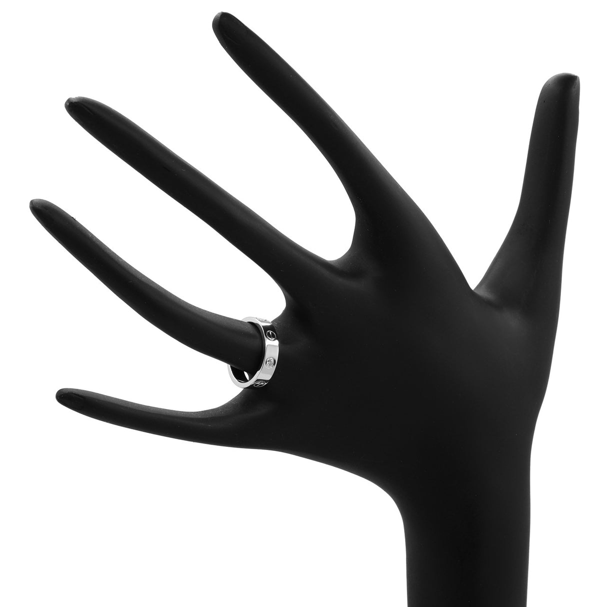 Cartier 18K White Gold Diamond Love Wedding Band Designer Jewellery Cartier