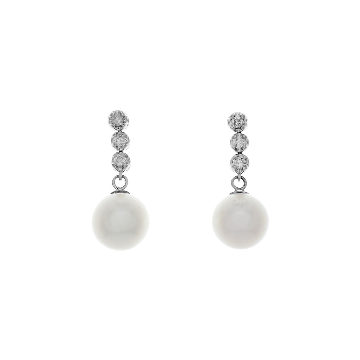 14K White Gold South Sea Pearl Drop Earrings Fine Jewellery Modaselle