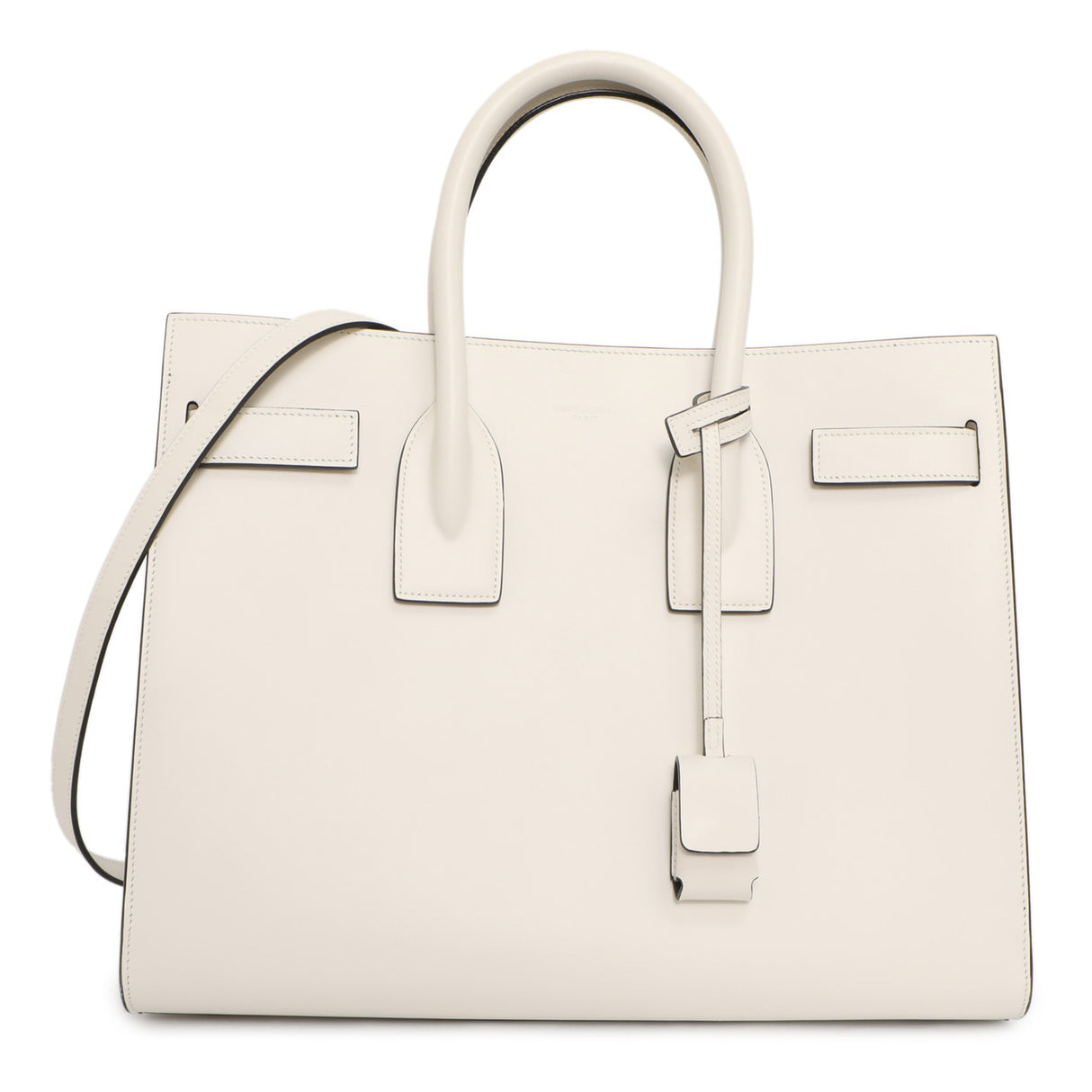 Saint Laurent White Calfskin Small Sac De Jour Handbags Saint Laurent