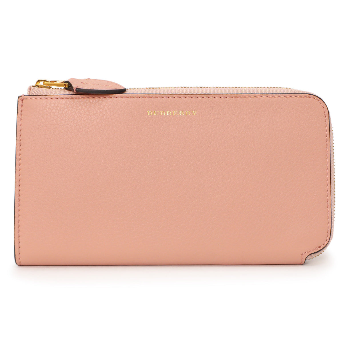 Burberry Pink Calfskin Zip Wallet With Coin Pouch Accessories Burberry