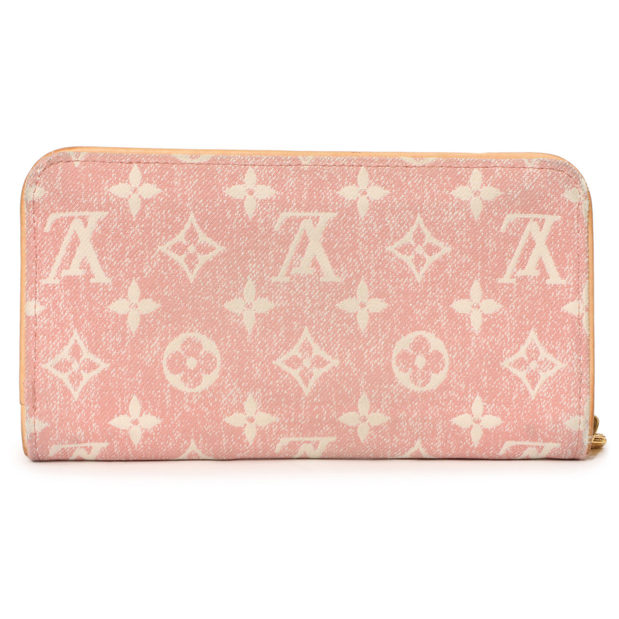 Louis Vuitton Pink Denim Monogram Jacquard Zippy Wallet Accessories Louis Vuitton