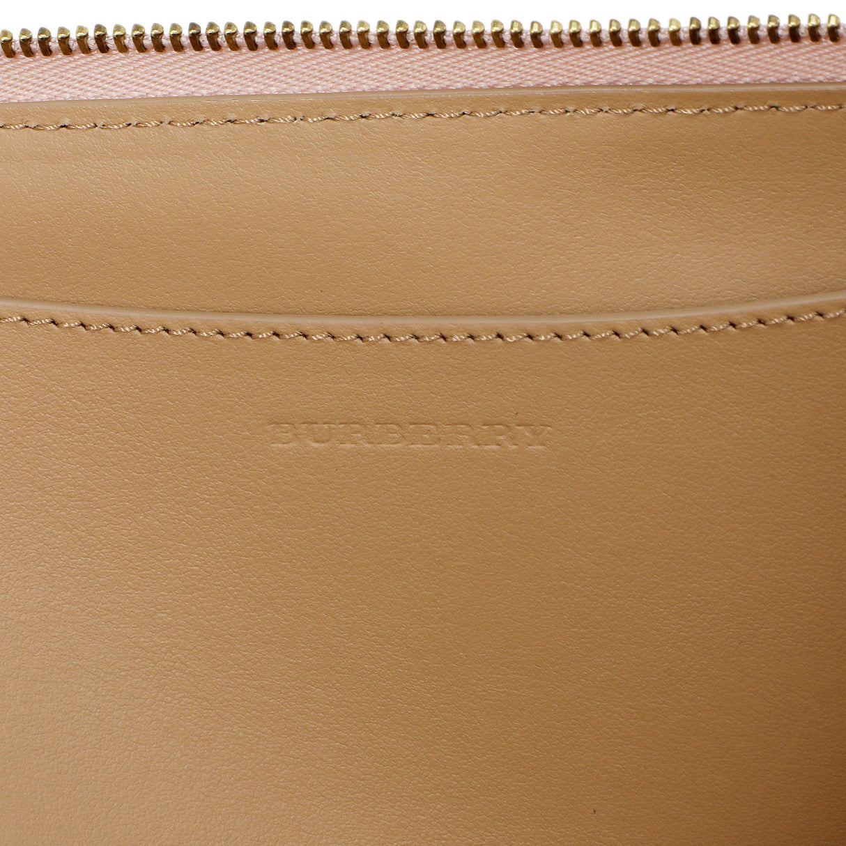 Burberry Pink Calfskin Zip Wallet With Coin Pouch Accessories Burberry