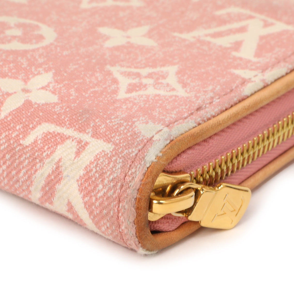 Louis Vuitton Pink Denim Monogram Jacquard Zippy Wallet Accessories Louis Vuitton