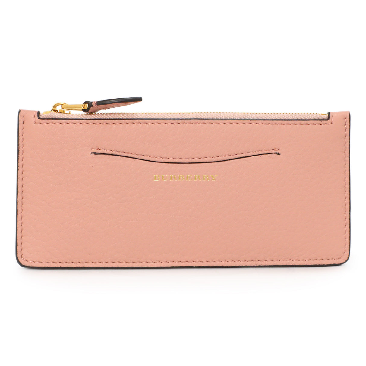 Burberry Pink Calfskin Zip Wallet With Coin Pouch Accessories Burberry
