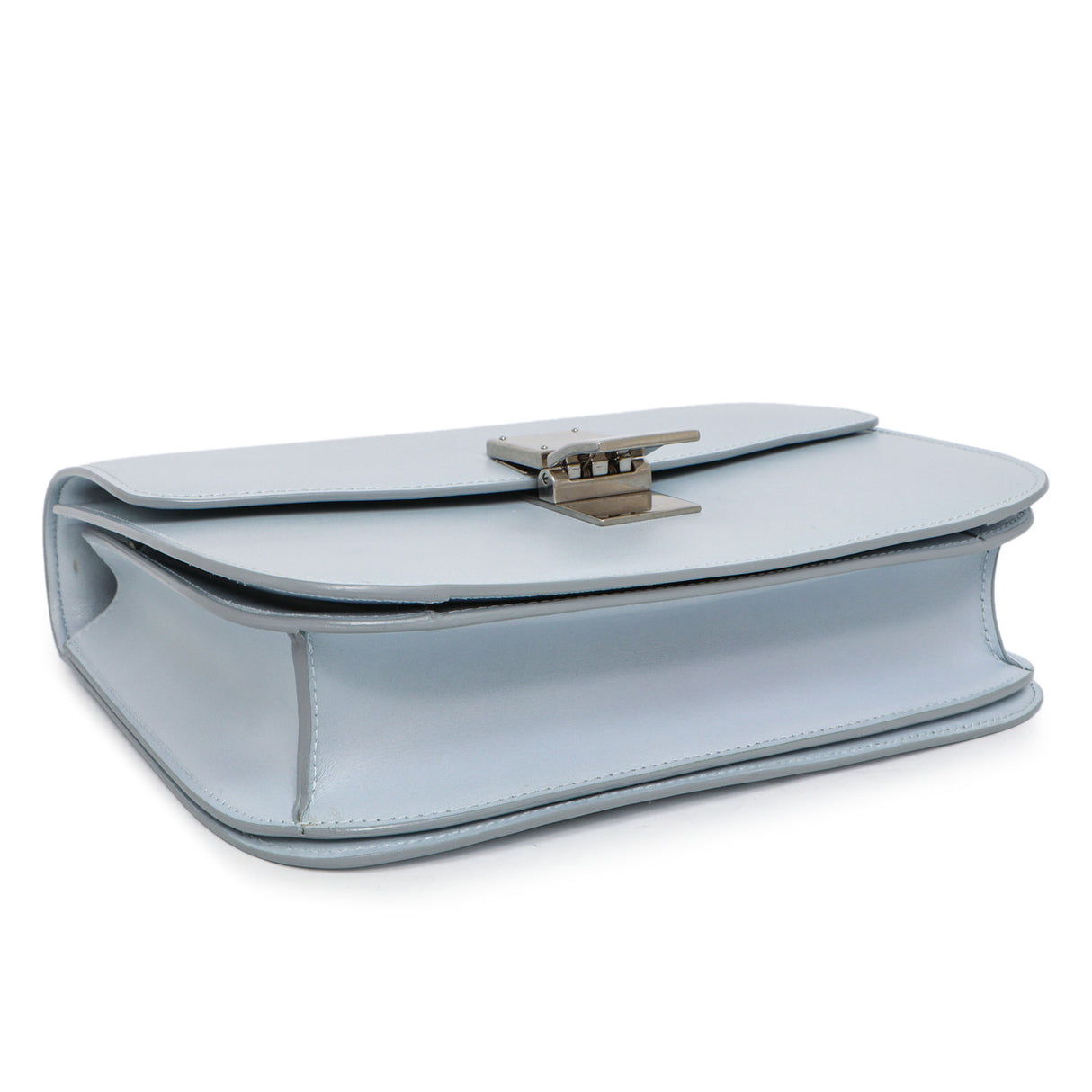 Celine Pale Blue Box Calfskin Medium Classic Flap Bag Handbags Celine