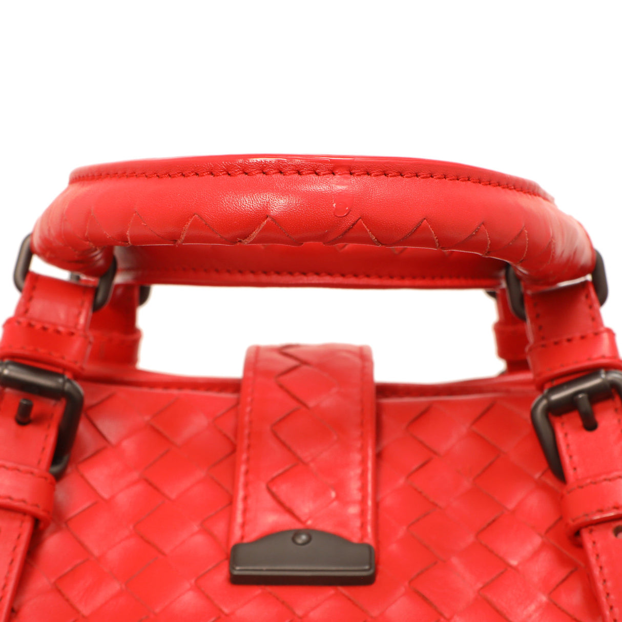 Bottega Veneta Red Intrecciato Small Roma Bag Handbags Bottega Veneta
