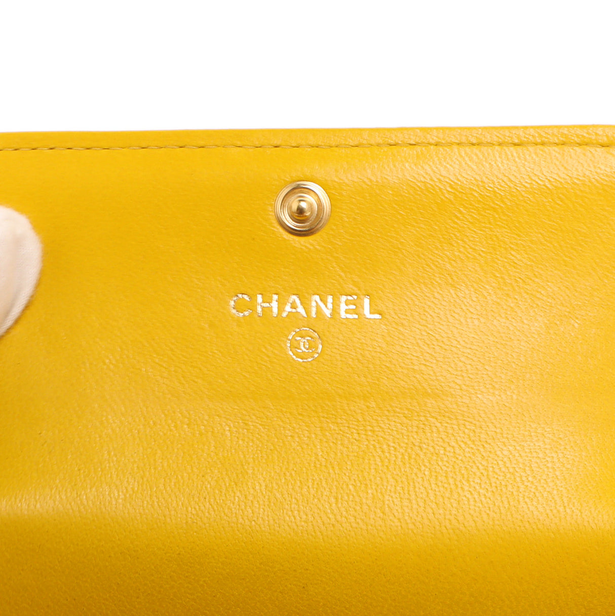 Chanel Yellow Quilted Lambskin Boy Flap Card Holder Accessories Chanel