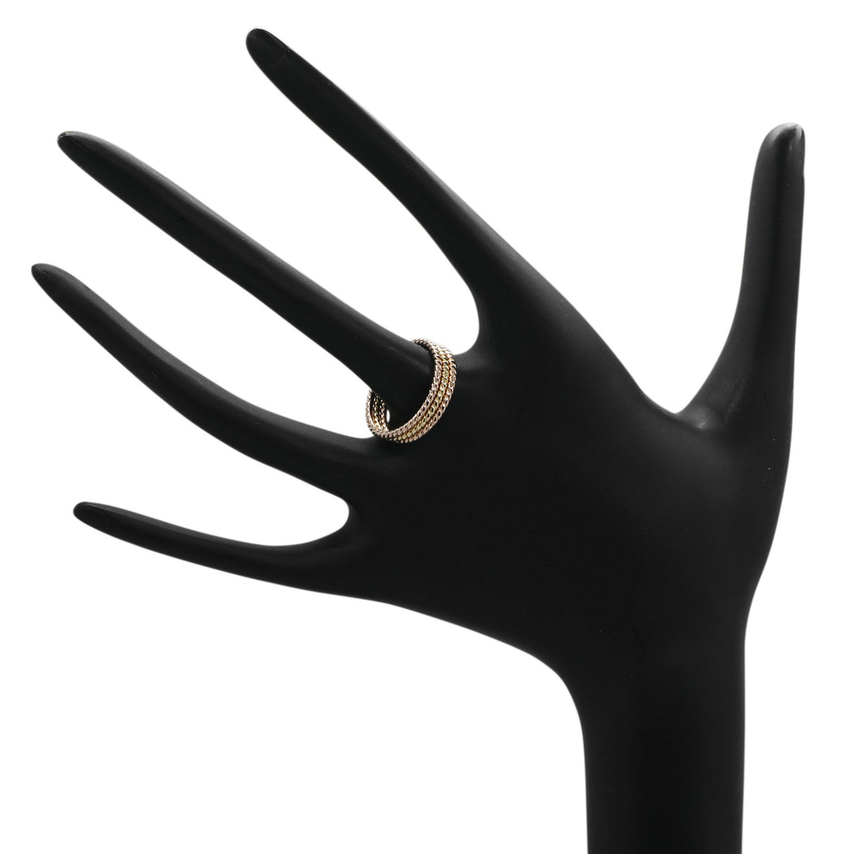 18K Rose/Yellow Gold Band Ring Set Fine Jewellery Modaselle