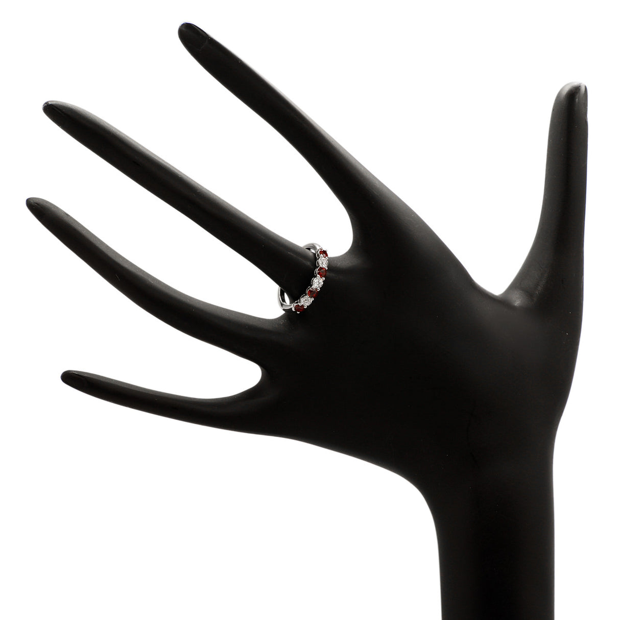 Tiffany & Co. Platinum Diamond Ruby Forever Band Ring Designer Jewellery Tiffany and Co