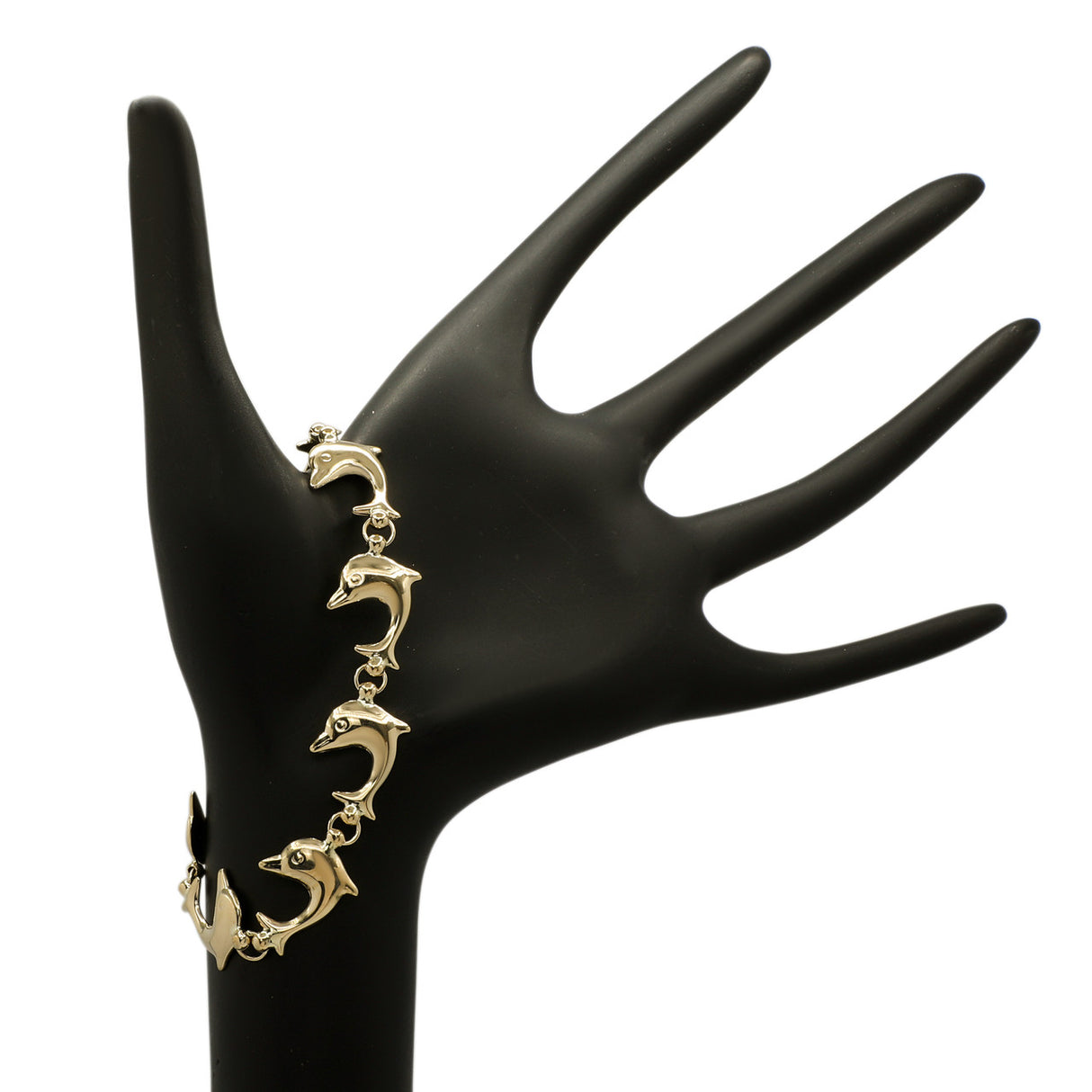 14K Yellow Gold Dolphin Link Bracelet Fine Jewellery Modaselle