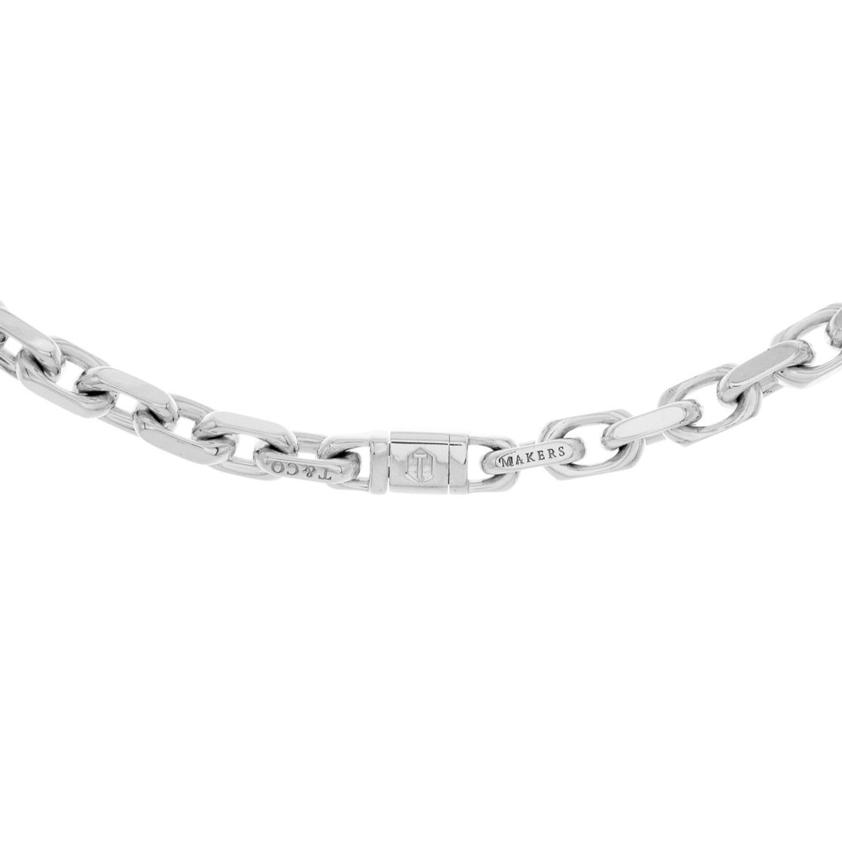 Tiffany & Co. Sterling Silver Makers Chain Necklace Designer Jewellery Tiffany and Co