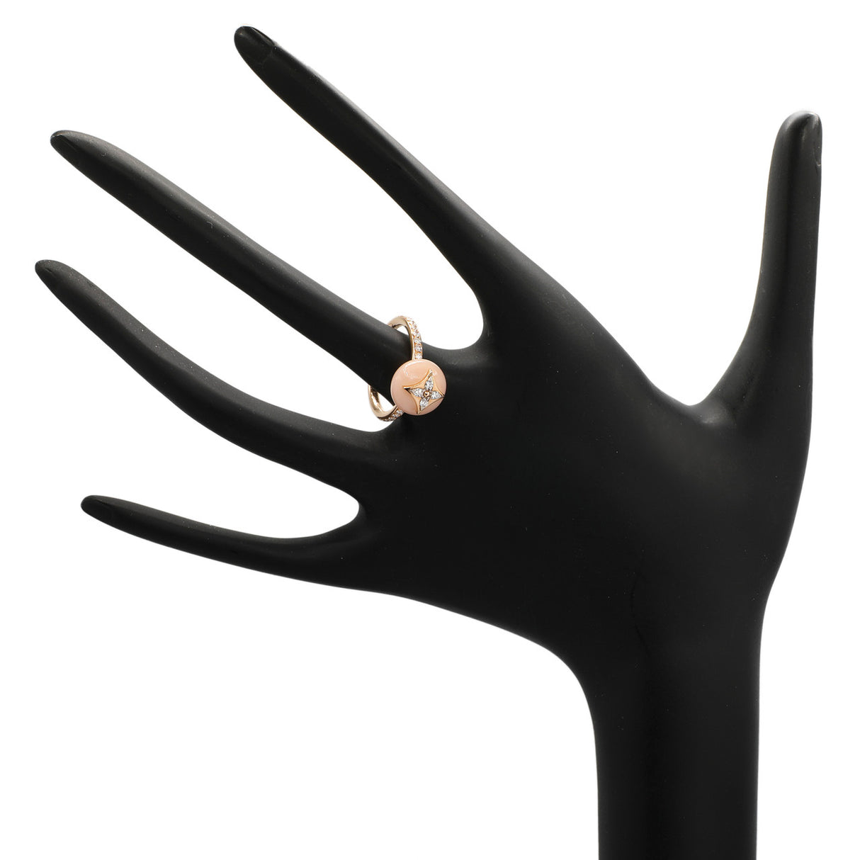 Louis Vuitton 18K Pink Gold Pink Opal Diamond Color Blossom Ring Designer Jewellery Louis Vuitton