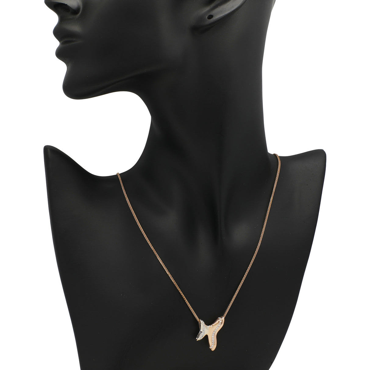 18K Rose Gold & White Gold 0.30 Carat Diamond Pendant Fine Jewellery Modaselle