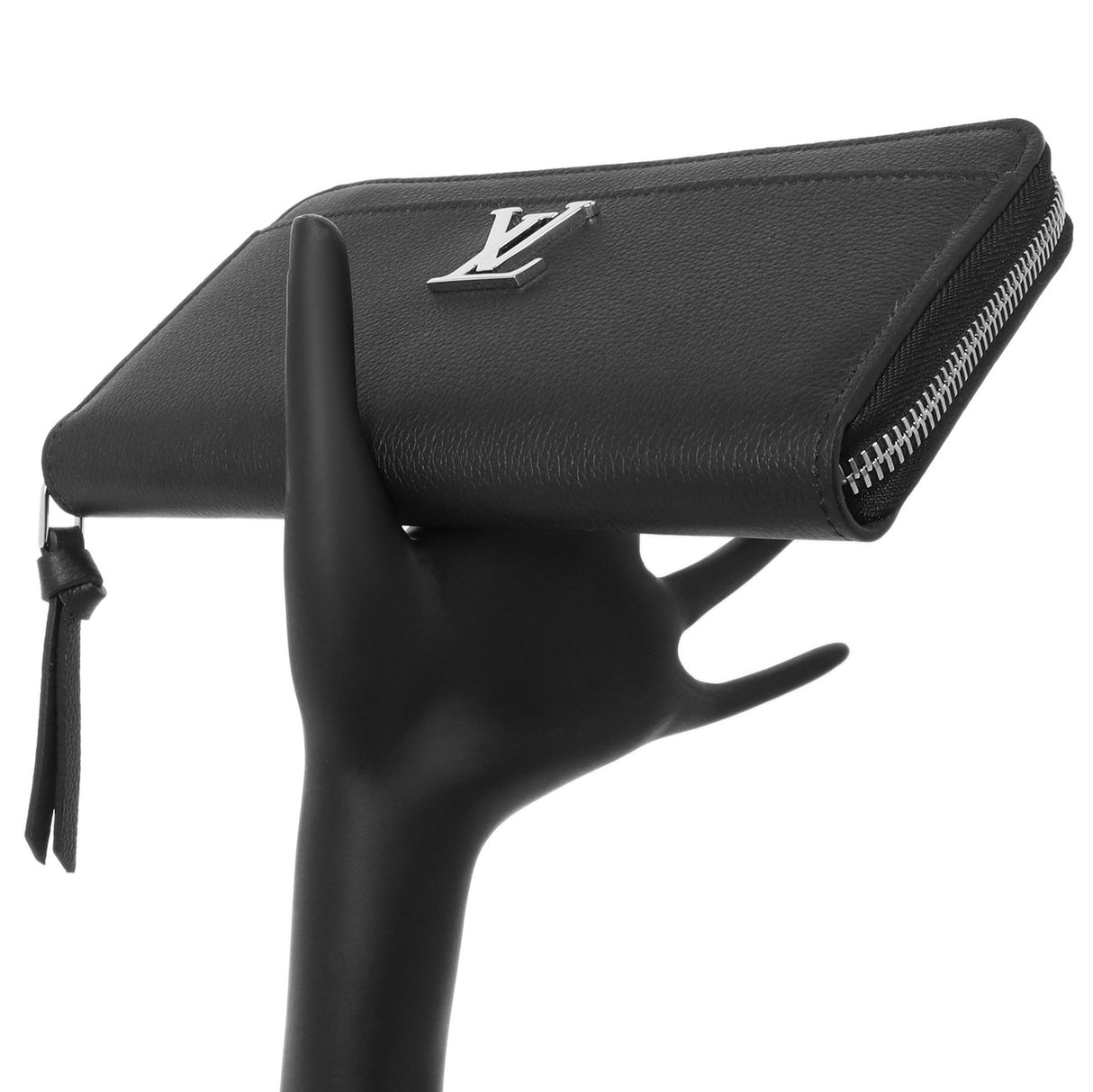 Louis Vuitton Black Calfskin Lockme Zippy Wallet Accessories Louis Vuitton