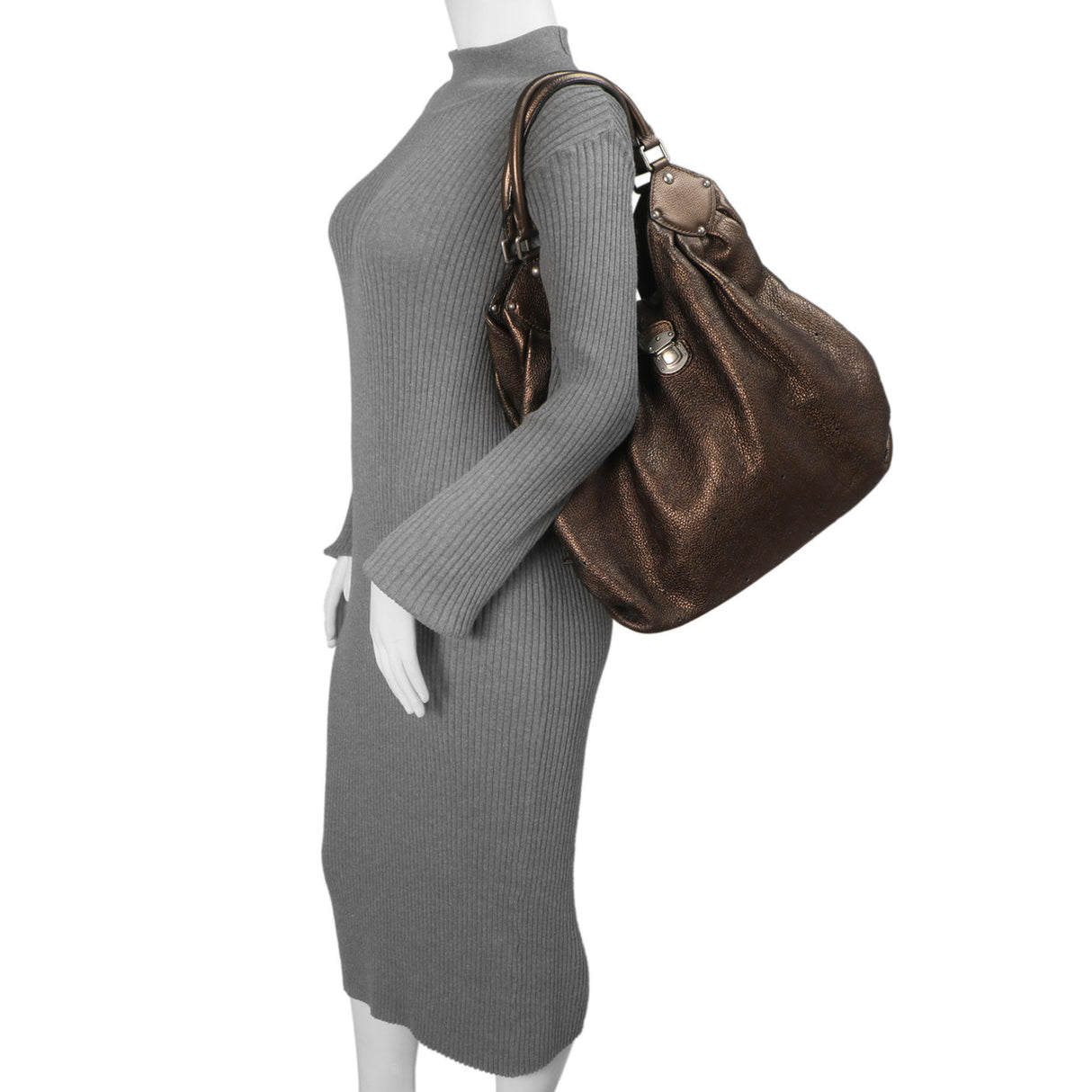 Louis Vuitton Metallic Mordore Monogram Mahina XL Handbags Louis Vuitton