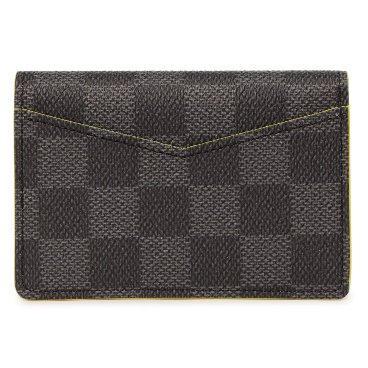 Louis Vuitton Damier Graphite Yellow Logo Pocket Organizer Accessories Louis Vuitton