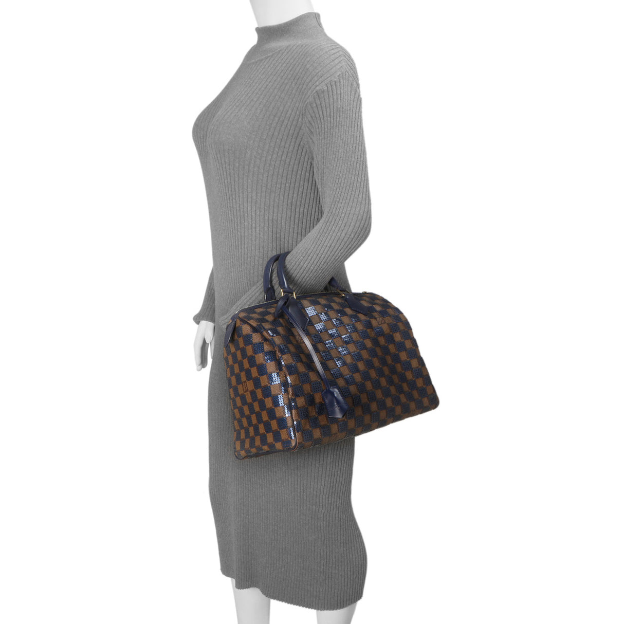 Louis Vuitton Blue Damier Paillettes Speedy 30 Handbags Louis Vuitton