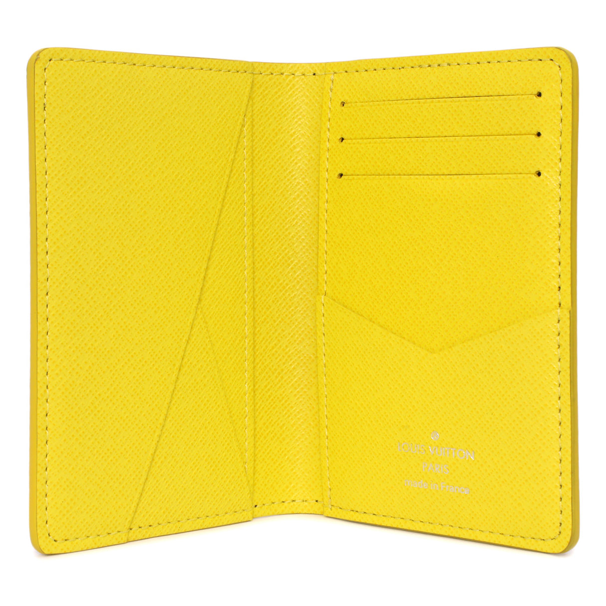 Louis Vuitton Damier Graphite Yellow Logo Pocket Organizer Accessories Louis Vuitton