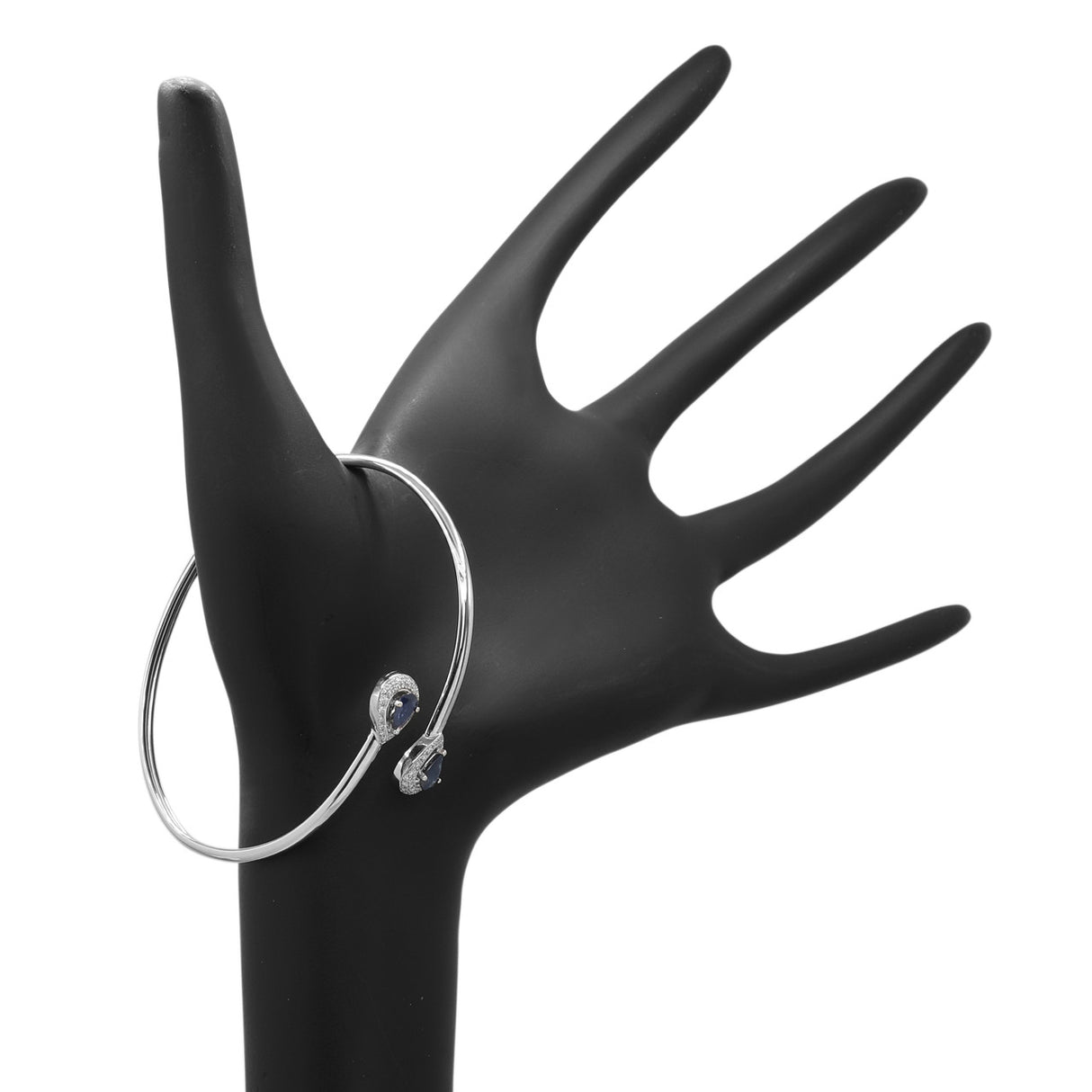 18K White Gold 0.84 Carat Sapphire Diamond Bracelet Fine Jewellery Modaselle