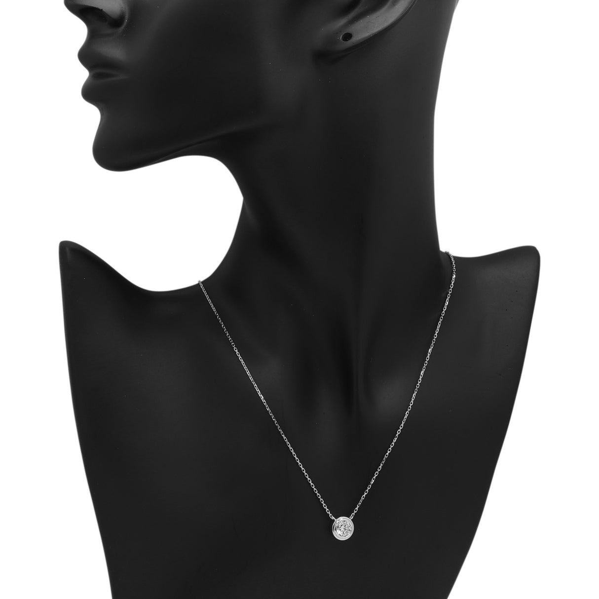 18K White Gold 1.02 Carat Diamond Pendant Fine Jewellery Modaselle