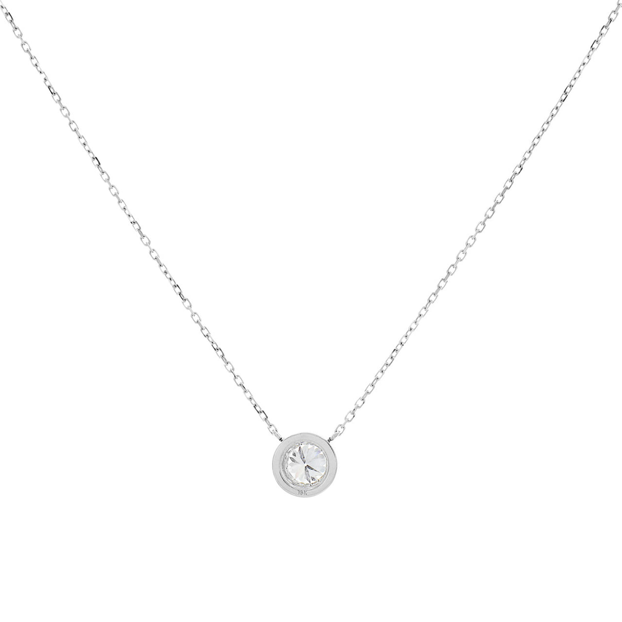 18K White Gold 1.02 Carat Diamond Pendant Fine Jewellery Modaselle