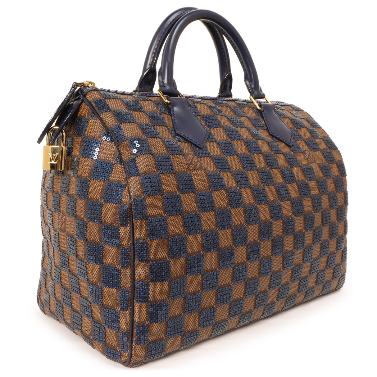 Louis Vuitton Blue Damier Paillettes Speedy 30 Handbags Louis Vuitton