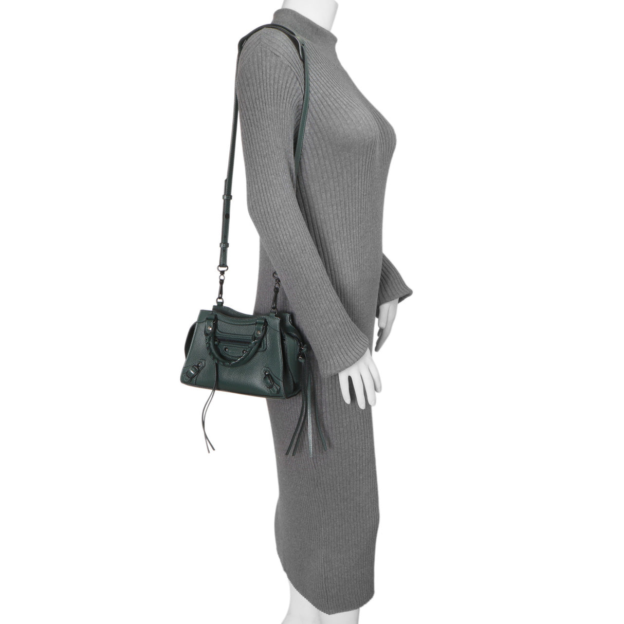 Balenciaga Forest Green Calfskin Neo Classic Mini City Handbags Balenciaga