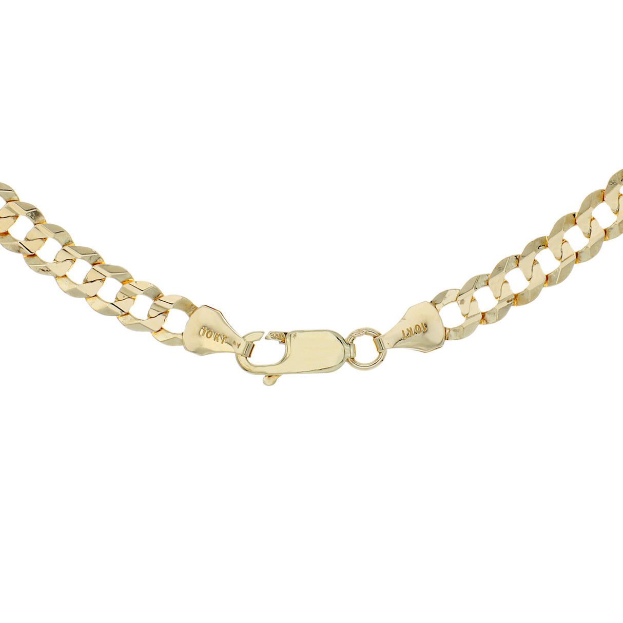 10K Yellow Gold Curb Link Chain Necklace Fine Jewellery Modaselle