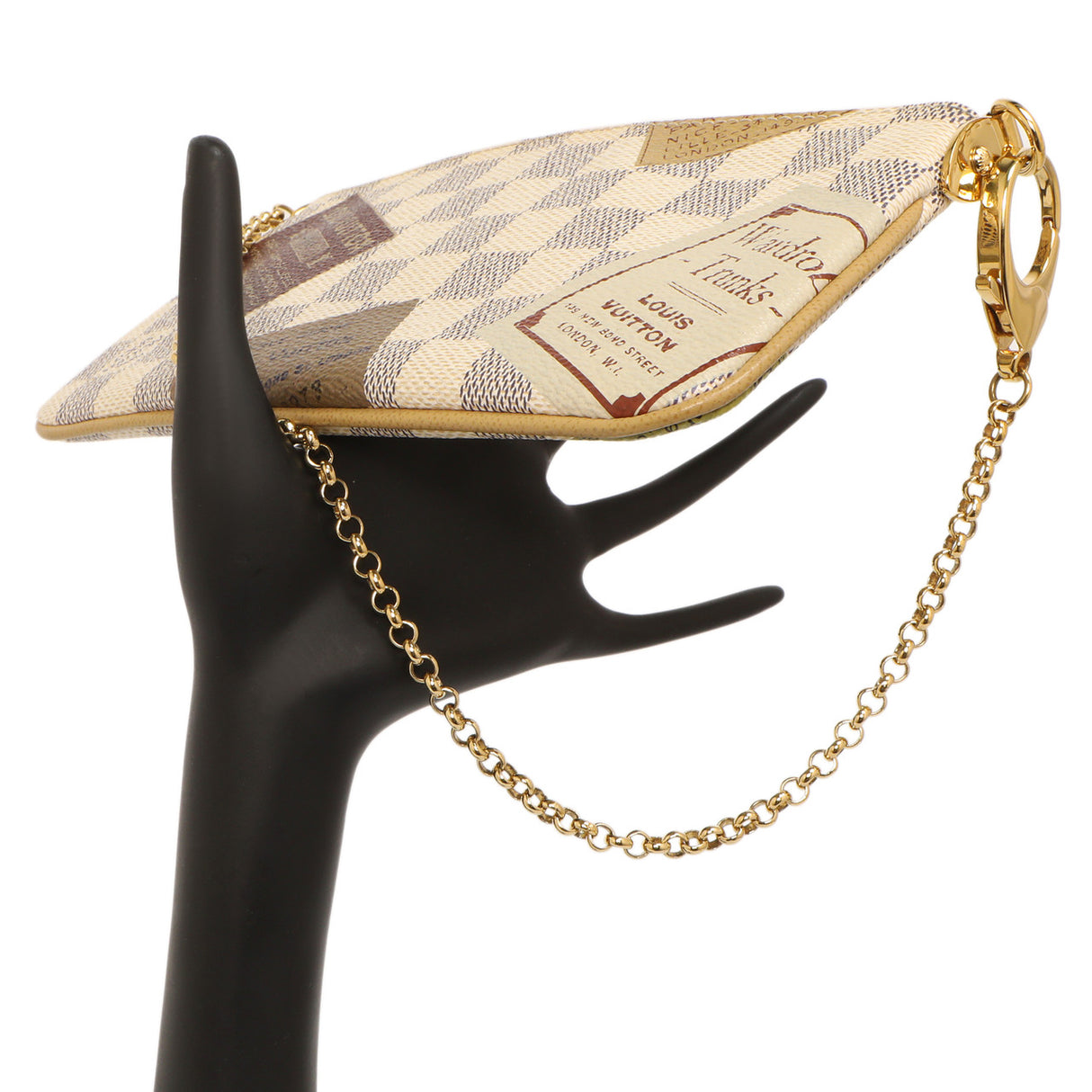 Louis Vuitton Damier Azur Trunks Labels Pochette Milla MM Handbags Louis Vuitton