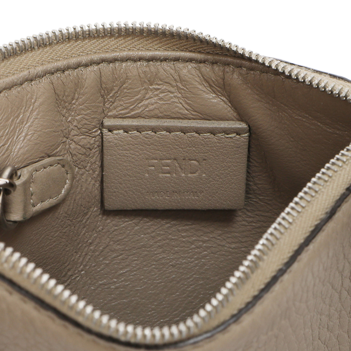 Fendi Tortora Cuoio Romano Vitello Grace Key Case Pouch Accessories Fendi