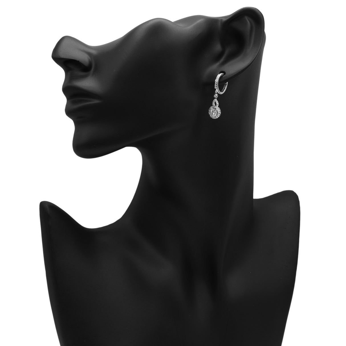 18k White Gold 1.00 Carat Diamond Drop Earrings Fine Jewellery Modaselle