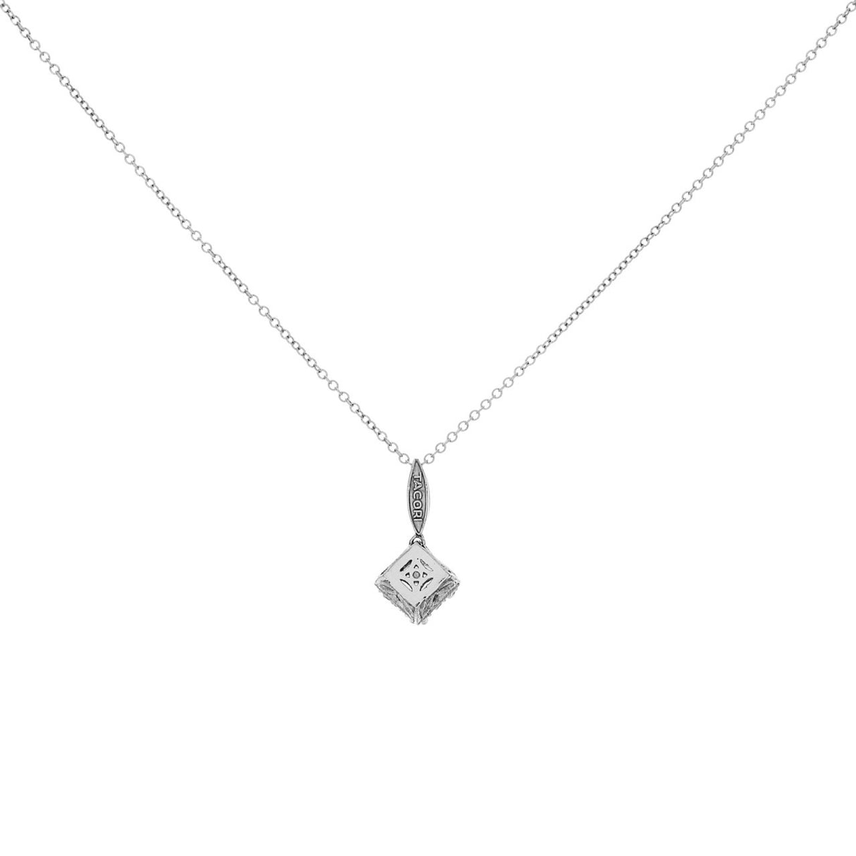 Tacori 18K White Gold Cubic Zirconia Diamond Dantela Pendant Designer Jewellery Tacori