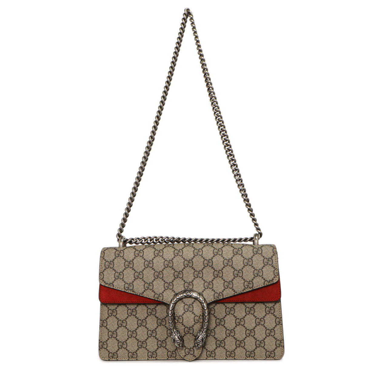 Gucci Red GG Supreme Monogram Small Dionysus Shoulder Bag Handbags Gucci