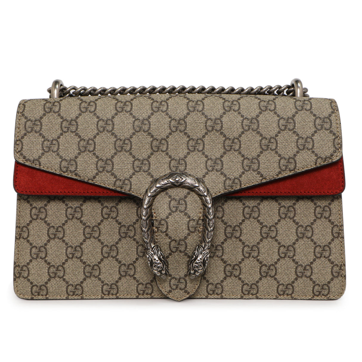 Gucci Red GG Supreme Monogram Small Dionysus Shoulder Bag Handbags Gucci