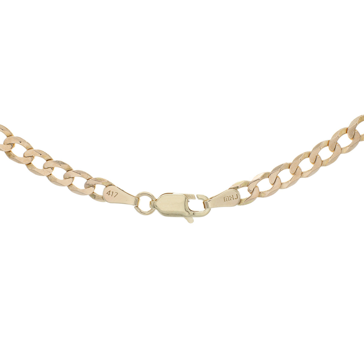 10K Yellow Gold Curb Link Chain Necklace Fine Jewellery Modaselle