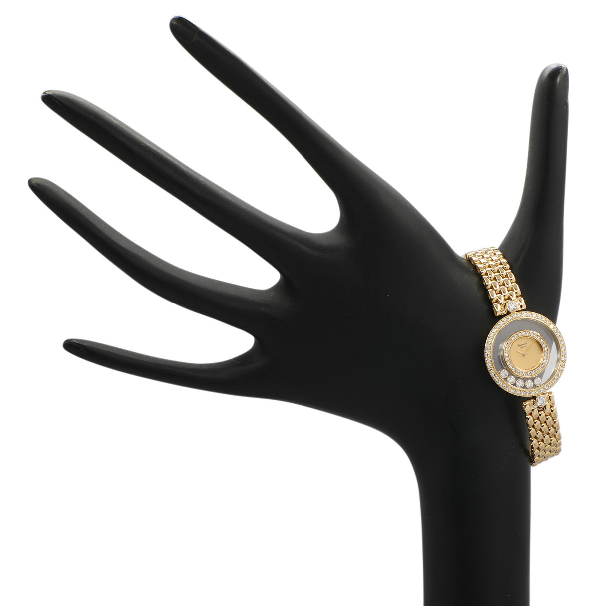 Chopard 18K Yellow Gold Happy Diamond Watch Watches Chopard