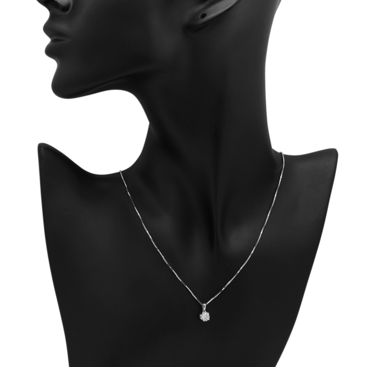 10K White Gold 0.48 Carat Diamond Pendant Fine Jewellery Modaselle