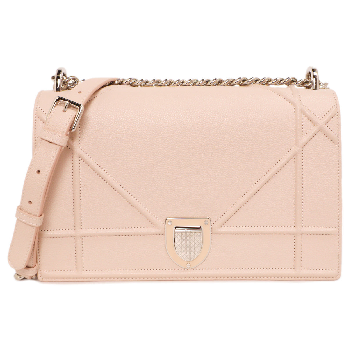 Christian Dior Rose Poudre Grained Calfskin Medium Diorama Handbags Christian Dior